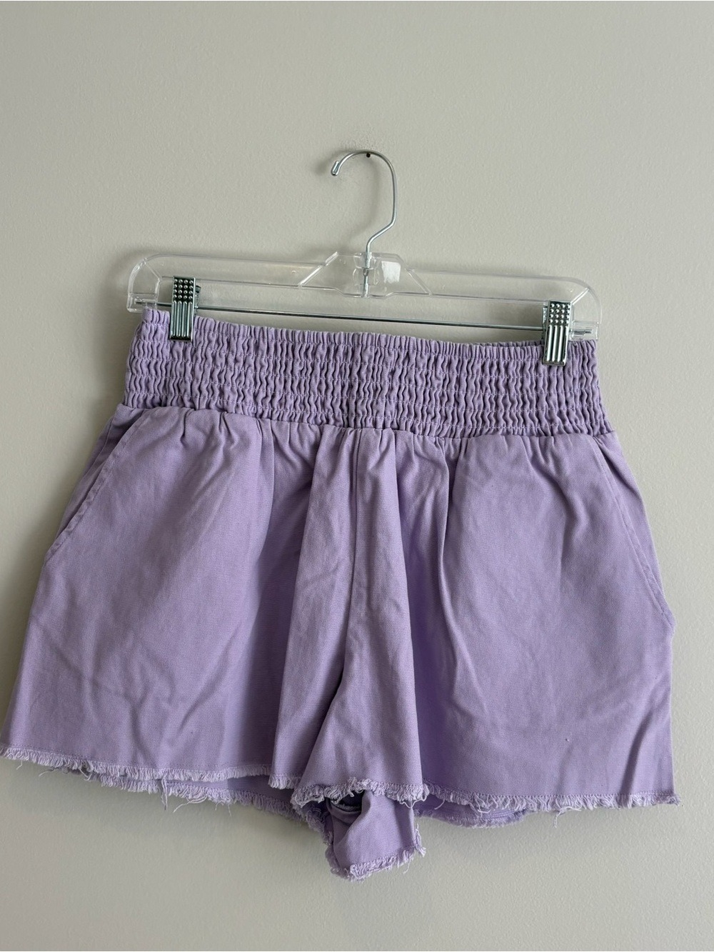 wild fable Lavender High-Waist Smocked Shorts Size M